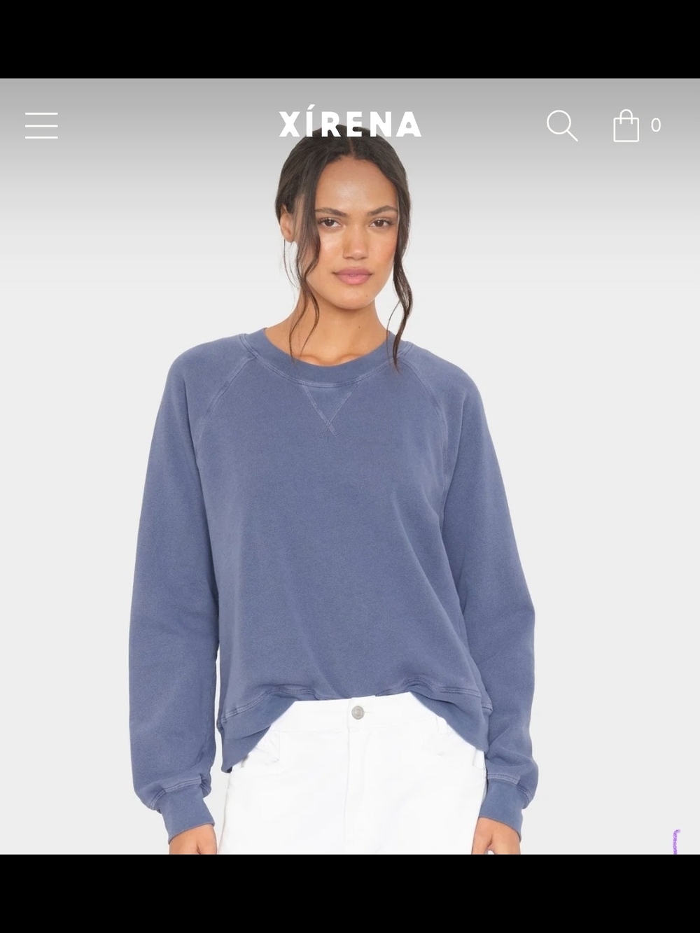 XiRENA Dusty Blue Crewneck Sweatshirt